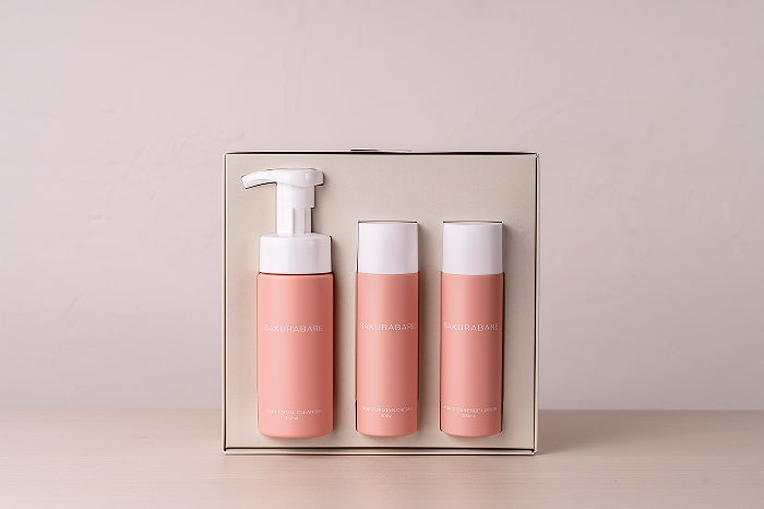 SAKURABARE 化粧水、クリーム、泡洗顔　３本セット